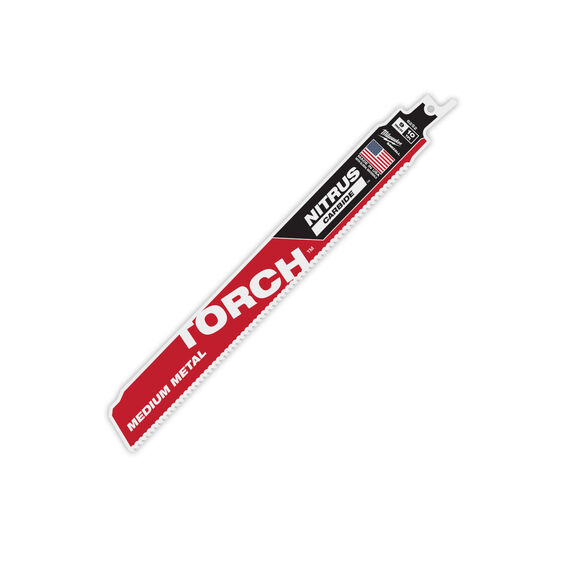 9" 10 TPI TORCH with NITRUS Carbide Teeth SAWZALL Blade for Conduit and Strut, 1-Pack image number 1